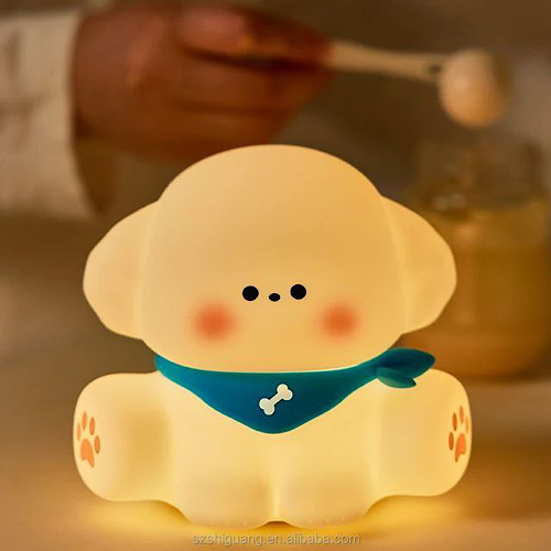 چراغ خواب سیلیکونی فانتزی مدل پاپی (سگ نشسته)